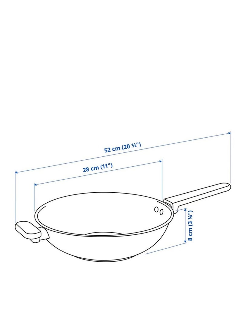 آيكيا فراكتا مقلاة ووك, مانع للالتصاق/ستينلس ستيل, 28 سم - Image 3