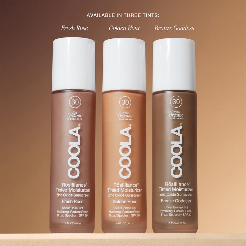 COOLA كولا كريم بي بي العضوي روزيليانس مع واقي شمس SPF 30، مرطب ملون واقي من الشمس ومؤسسة، مختبر من قبل أطباء الجلد، ورد طازج، 1.5 أونصة سائلة - Image 2