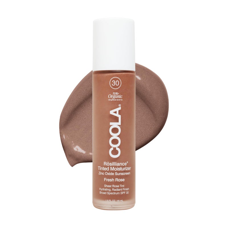 COOLA كولا كريم بي بي العضوي روزيليانس مع واقي شمس SPF 30، مرطب ملون واقي من الشمس ومؤسسة، مختبر من قبل أطباء الجلد، ورد طازج، 1.5 أونصة سائلة - Image 1