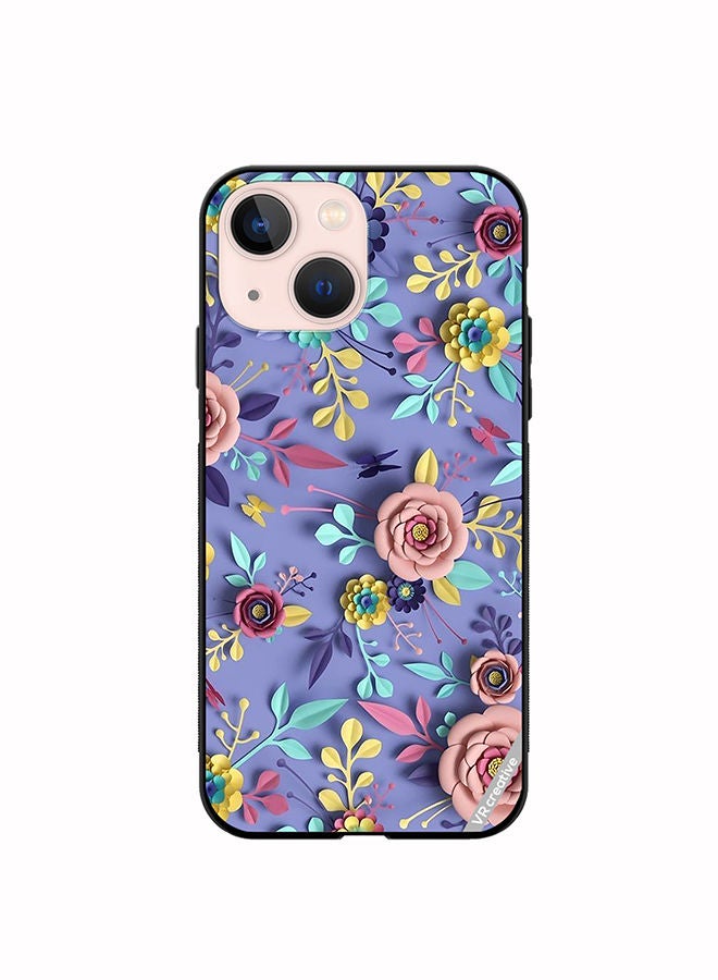 VR CREATIVE Protective Case Cover For Apple iPhone 14 Plus Flower Design Multicolour - Image 1
