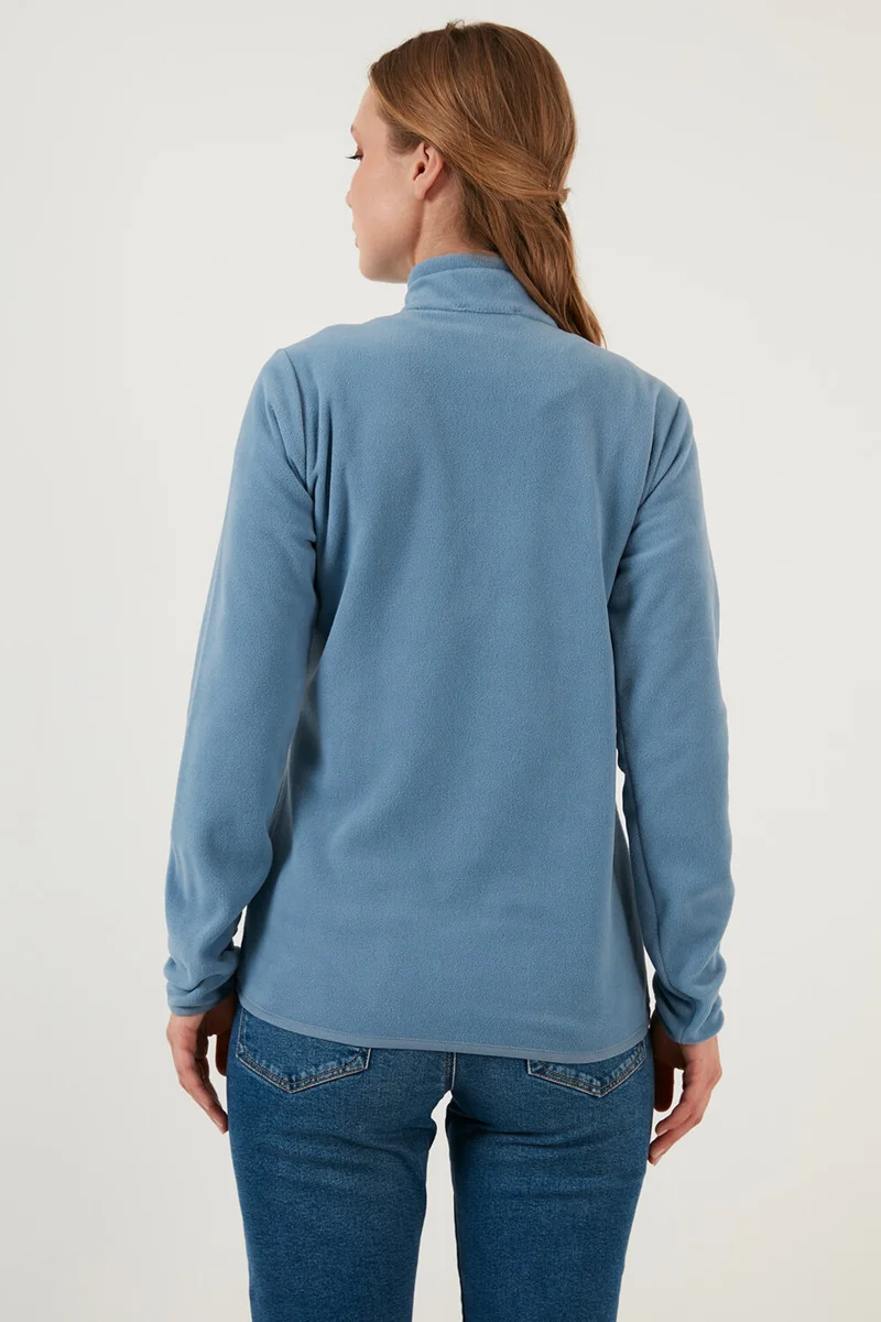ليلا Soft Textured Half Zipper Stand Collar Polar Women's Fleece 5907000