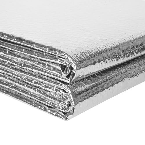 ToLanbbt Reflective Insulation Roll, 23.6IN x 10FT Double Bubble Wrap Insulation Sheet, Reflective Aluminum Foil 3MM Thermal Shield Radiant Barrier with 60 Pcs Adhesive Tapes for Window RV Attic Wall - Image 1