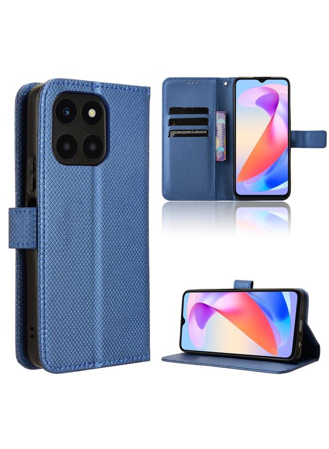 زبون جراب هاتف Honor X6a 4G مصنوع من الجلد بنسيج ماسي - Image 1