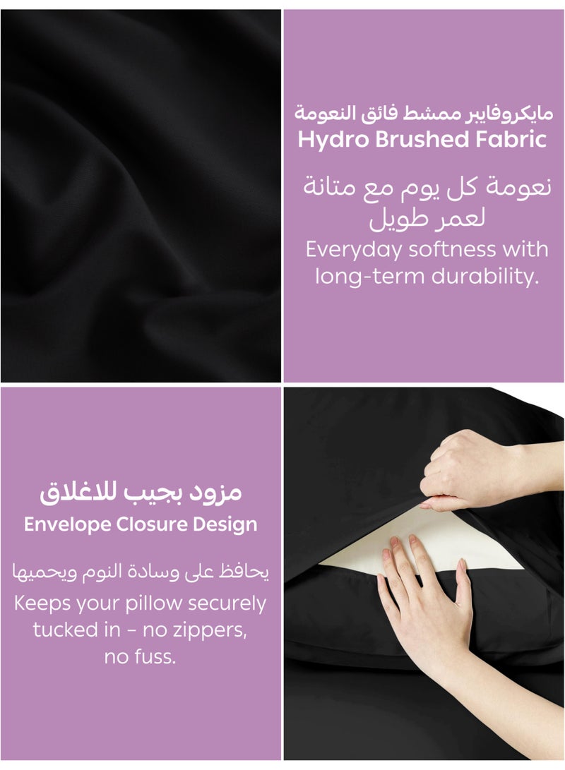 Donetella Bedding Fitted Sheet - Fits 150x200 Cm Bed For Queen Bed 3 Pcs (1 Fitted Sheet and 2 Pillowcases) - 30 Cm Deep Pocket - Solid Bed Sheet - Image 5