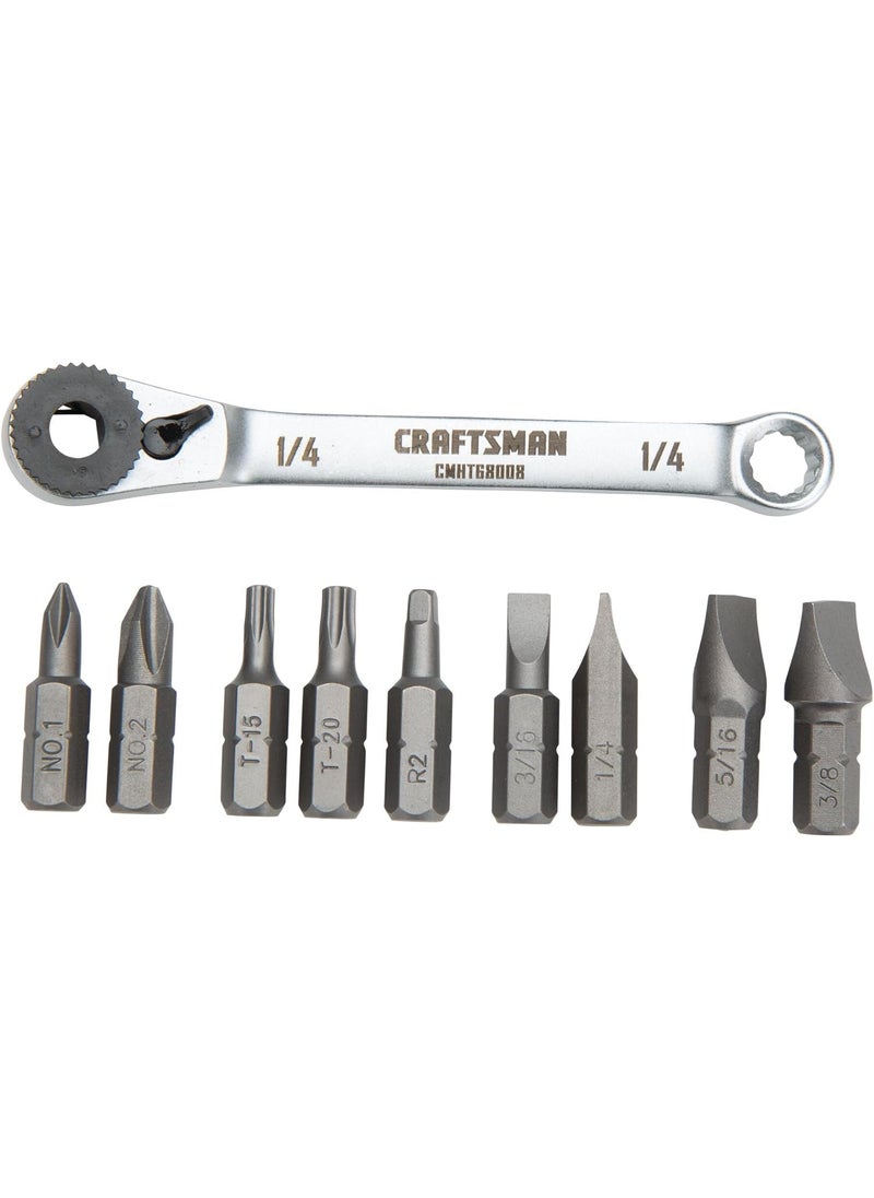 CRAFTSMAN CRAFTSMAN Screwdriver Set Ratcheting Offset MultiBit 10 Piece CMHT68008  - Image 1