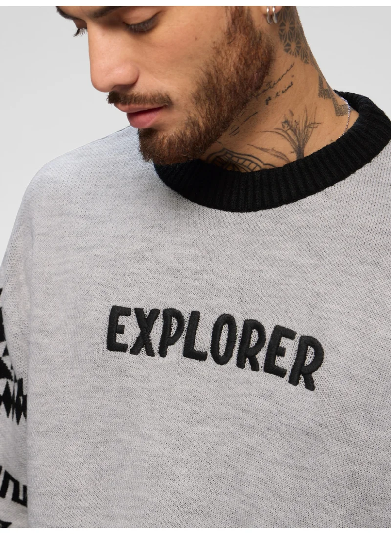 The Souled Store  The Souled Store Men Peanuts Grey Printed Oversized Pullovers for Men | Best Price UAE