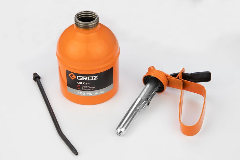 GROZ 300 ml Oil Can with 6” Rigid steel spout | Oil Can for Household, Automobiles | Powder Coated Finish | Double Check Valve Steel Pump| Capacity: 300 ml | V300R - Image 5