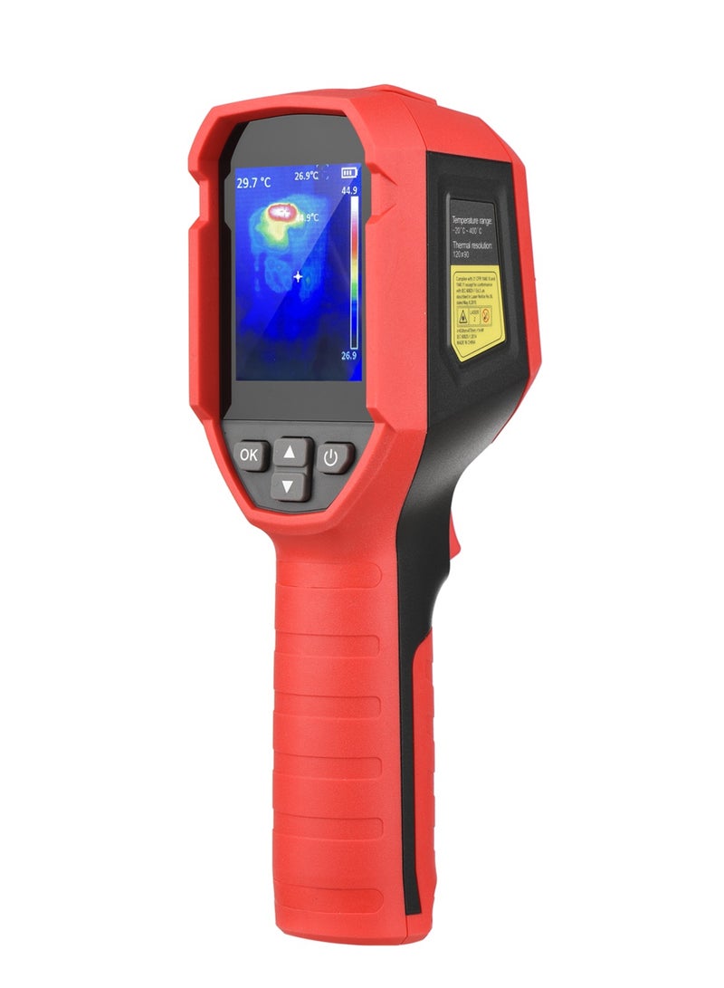 UNI-T UTi120S Professional Infrared Thermal Imager 2.4-inch LCD Digital Infrared Imaging Devices -20~400℃ Temperature Range 120 x 90 Thermal Resolution with 6 Palettes LED Light  16GB Storage Card IP54 Waterproof 2m Drop Proof - Image 2