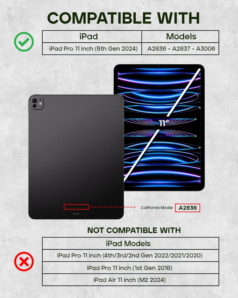 Porter Riley - Leather Case Compatible with iPad Pro 11" 5th Gen - M5 / M4 (2025/2024) Release. Premium Genuine Leather Stand/Cover/Flip Case (Chocolate Brown) - Image 2