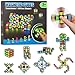 Axirata Magnetic Fidget Spinner Mini38 Blocks Glow Magnet Cube Transformable Fidget Spinner Infinity Cube 3x3x3 Cube4 in 1 Toy STEM Building Tiles Stress Relief Sensory Gift for Kid Boy Girl Adult - Image 2