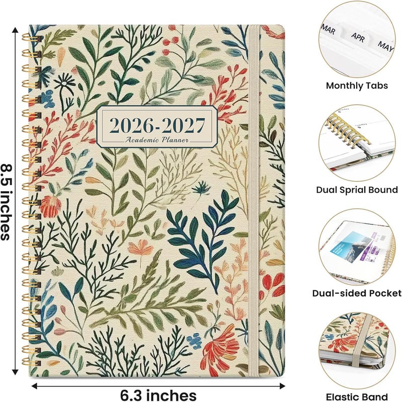 ZOTIA Planner 2026-2027, Monthly and Weekly Academic Planner July 2026 - June 2027, Hardcover Student Teacher Planning Agenda Calendar Book with Tabs, Perfect for Office School Supplies, A5 (6.3" x 8.5 - Image 4