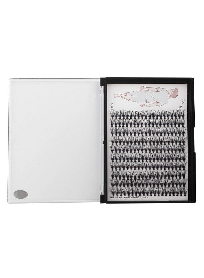 Dedila 8 20Mm Available 200Pcs Handmade Natural Long 20Roots Black Soft Individual False Eyelashes Fluffy Cross Makeup Cluster Eyelashes Thickness 0.07Mm D Curl Eye Lashes Extensions (13Mm) - Image 5