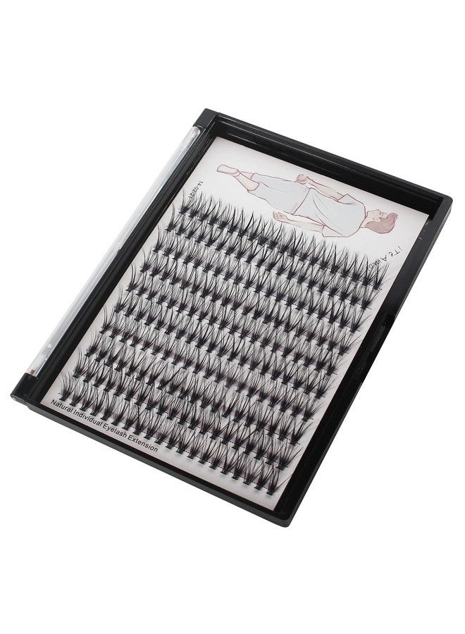 Dedila 8 20Mm Available 200Pcs Handmade Natural Long 20Roots Black Soft Individual False Eyelashes Fluffy Cross Makeup Cluster Eyelashes Thickness 0.07Mm D Curl Eye Lashes Extensions (13Mm) - Image 4