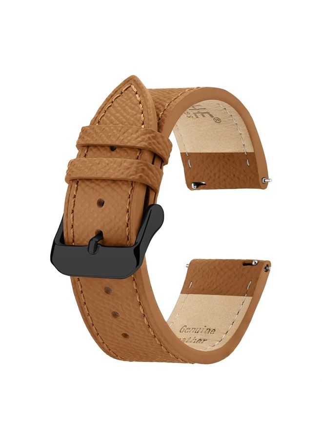 Ritche سوار ساعة سريع الفك من الجلد البني لساعة Omega x Swatch Moonswatch للرجال والنساء مقاس 20 مم سوار ساعة بديل متوافق مع ساعة Samsung Galaxy Watch 4/5 - Image 1