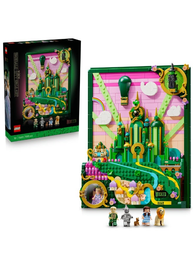 LEGO Wicked Emerald City Wall Art, Diy Set For Adults 75685 (Age 18+, 1518 Pieces) - Image 1