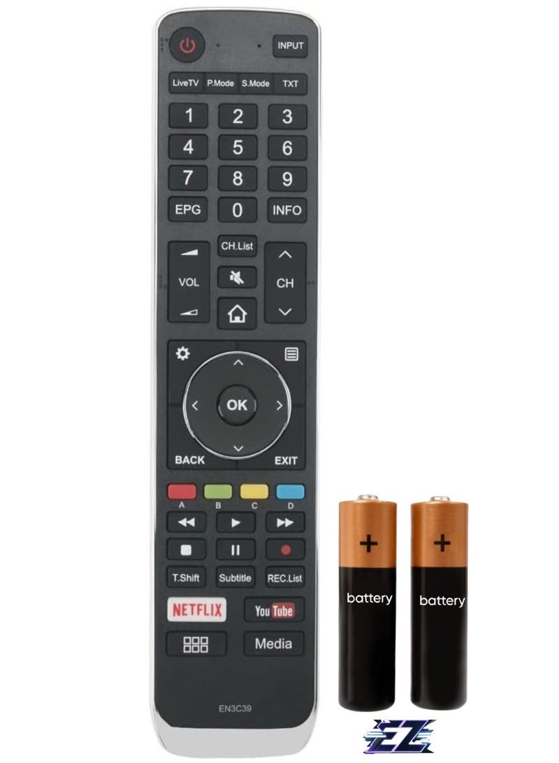 PopZa New Remote Control EN3C39 Suitable for Hisense TV Series 50N7 55N7 65N7 65N8 75N7 75N9 with battery - Image 1