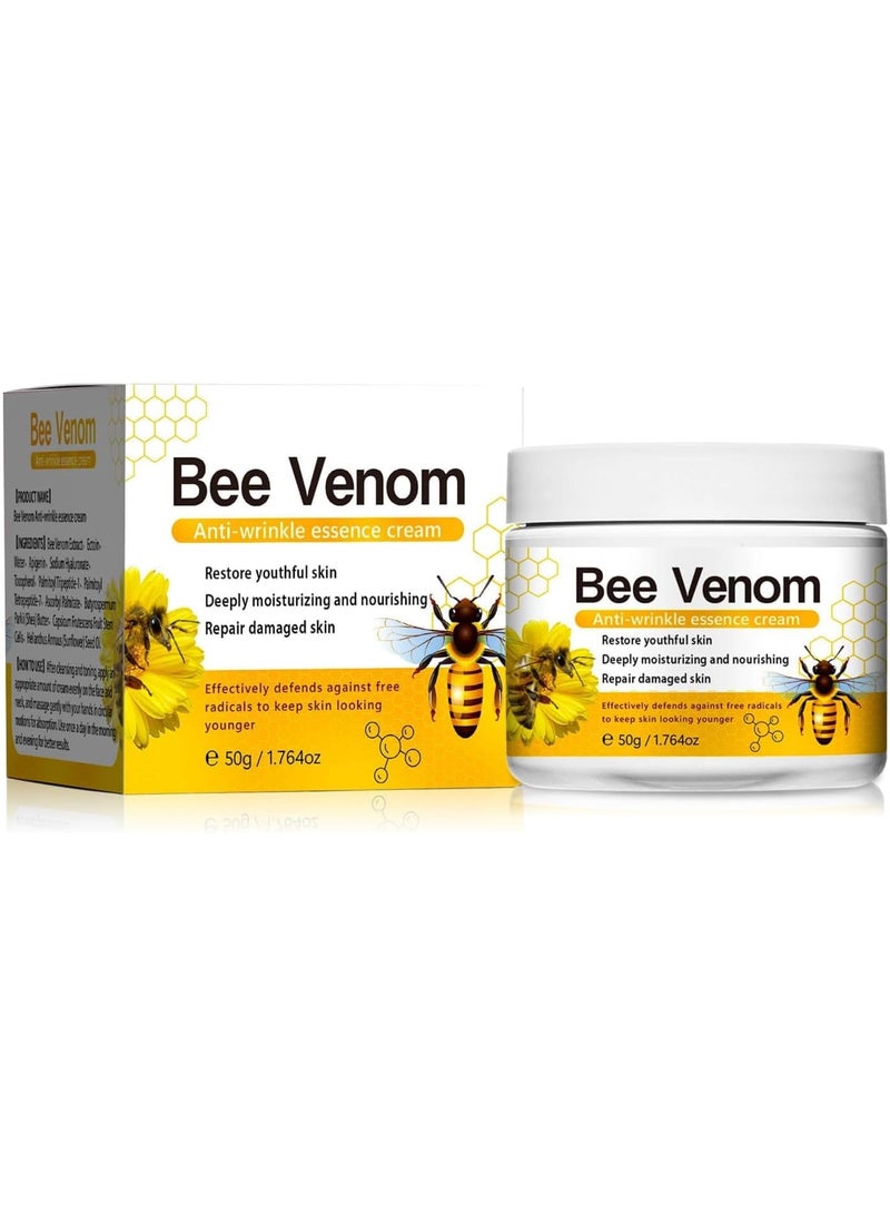 KASTWAVE Bee Venom Anti Wrinkle Face Cream, Day And Night Moisturiser Face Women, Bees Firming Moisturizing Cream, Instant Wrinkle Remover, Instant Face Lift Cream For All Skin Types  - Image 1