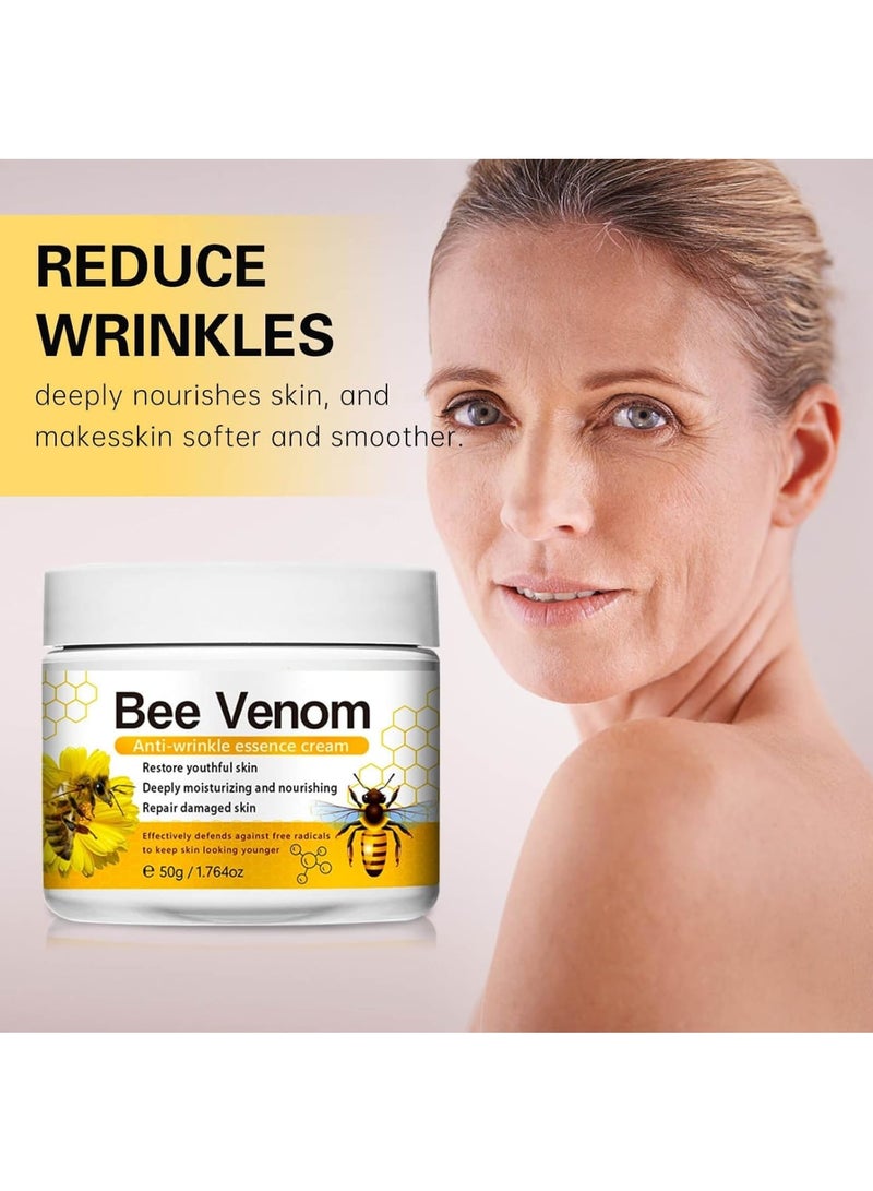 KASTWAVE Bee Venom Anti Wrinkle Face Cream, Day And Night Moisturiser Face Women, Bees Firming Moisturizing Cream, Instant Wrinkle Remover, Instant Face Lift Cream For All Skin Types  - Image 3