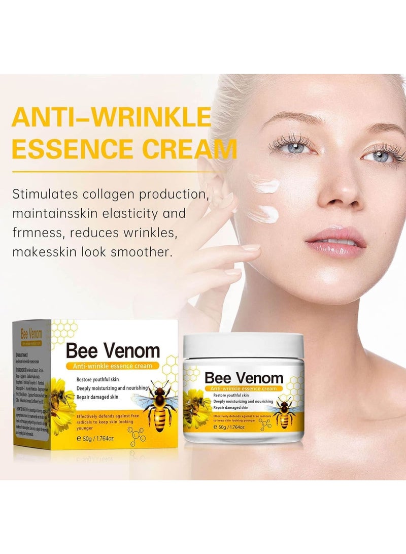 KASTWAVE Bee Venom Anti Wrinkle Face Cream, Day And Night Moisturiser Face Women, Bees Firming Moisturizing Cream, Instant Wrinkle Remover, Instant Face Lift Cream For All Skin Types  - Image 2