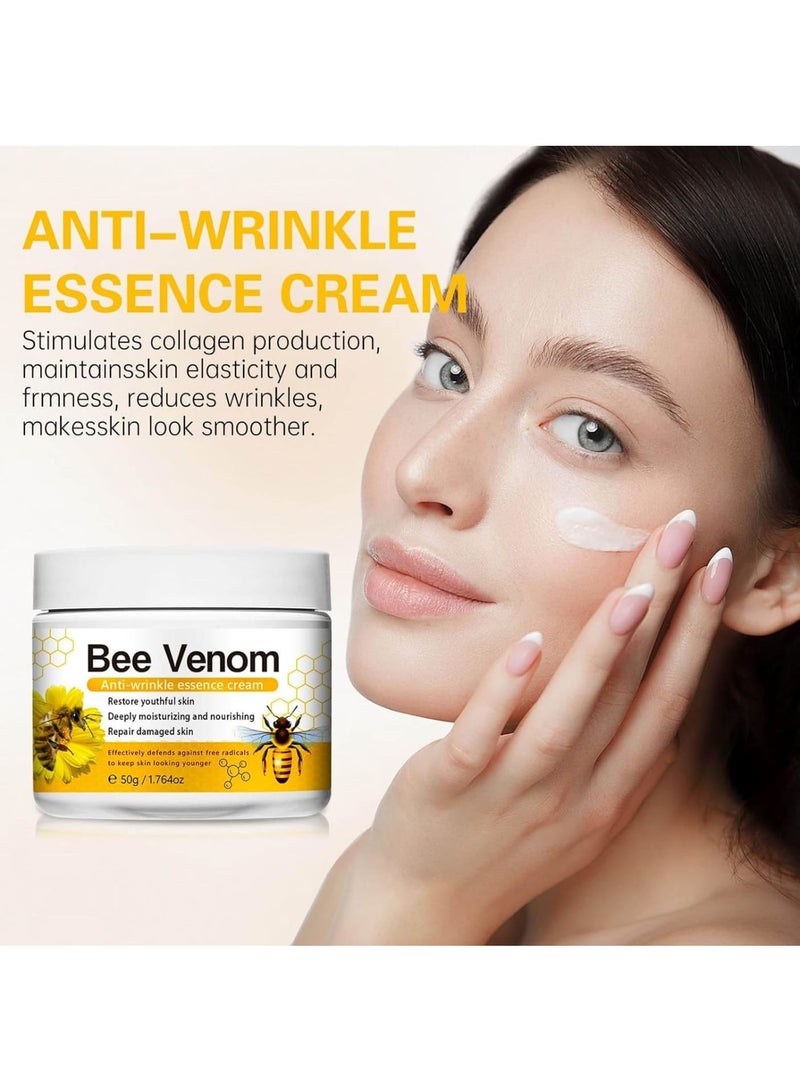 KASTWAVE Bee Venom Anti Wrinkle Face Cream, Day And Night Moisturiser Face Women, Bees Firming Moisturizing Cream, Instant Wrinkle Remover, Instant Face Lift Cream For All Skin Types  - Image 4