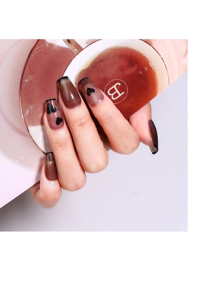 MAYCHAO MAYCHAO 15ML Gel Nail Polish 1Pc Jelly Black Gel Polish Soak off Translucent Black Nail Polish Nail Art Manicure Salon DIY at Home, 0.5 OZ  - Image 5