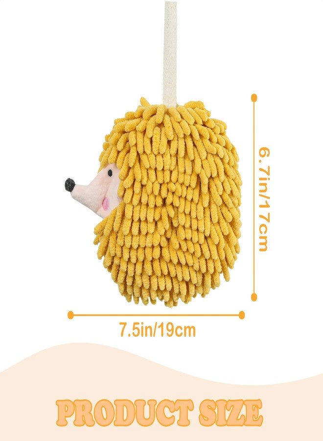 Tyrafry Decorative Hand Towels for Bathroom& Kitchen Cute Hedgehog Animals Themed Hand Towel Measures 6.7 X 7.8 Inches-Dry Your Hands, Orange - Image 3