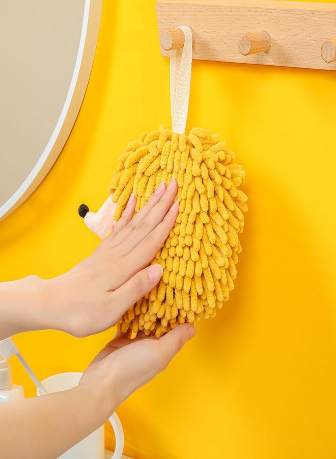 Tyrafry Decorative Hand Towels for Bathroom& Kitchen Cute Hedgehog Animals Themed Hand Towel Measures 6.7 X 7.8 Inches-Dry Your Hands, Orange - Image 2