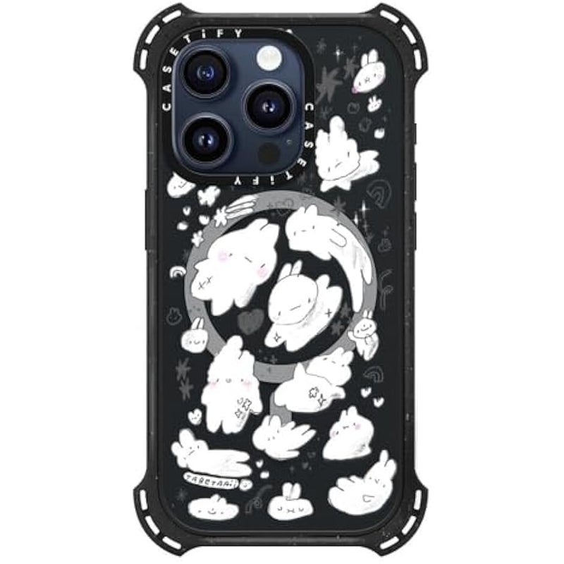 Casetify Bounce iPhone 15 Pro Case 【6X Military Grade Drop Tested / 21.3ft Drop Protection/Compatible with Magsafe】 - Just Some Buns - Triple Black - Image 2