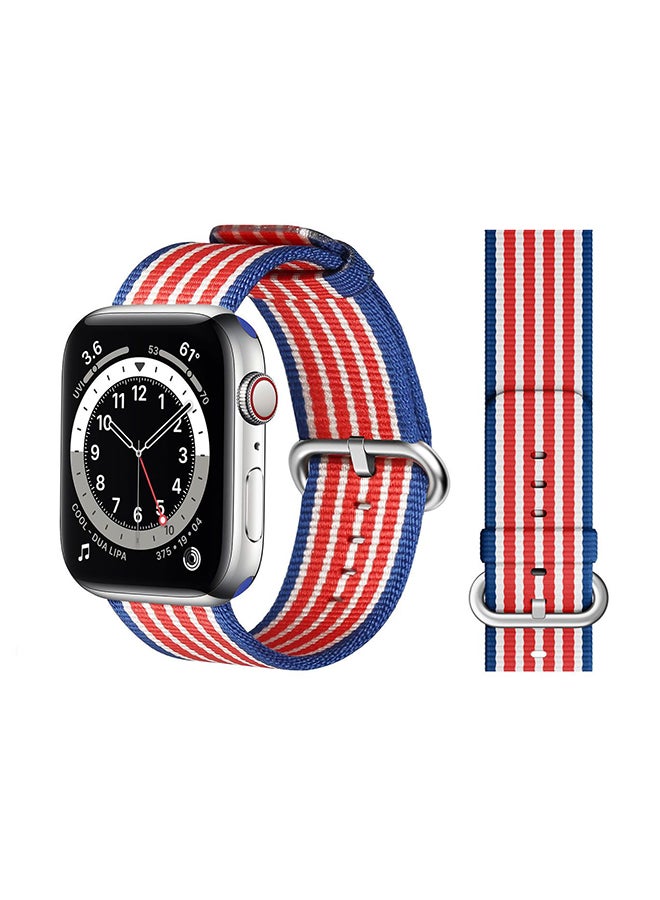 Perfii Nylon Replacement Band For Apple Watch Series 6/SE/5/4/3/2/1 American Flag