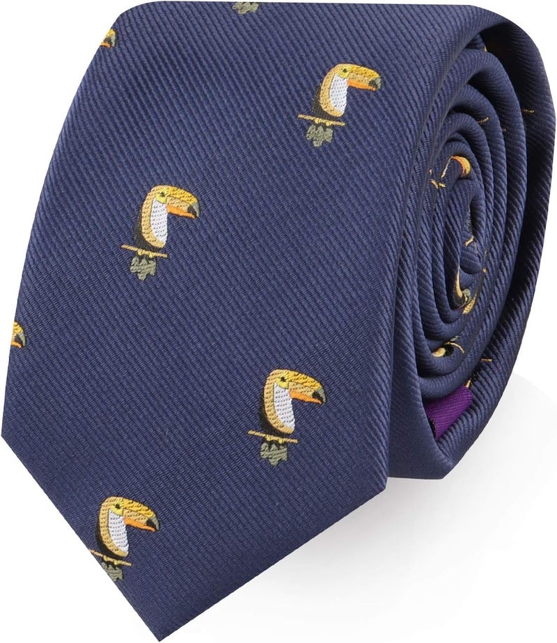 AUSCUFFLINKS Animal Ties | Woven Skinny Neckties | Groomsmen Wedding Ties | Work Ties for Him - Image 1