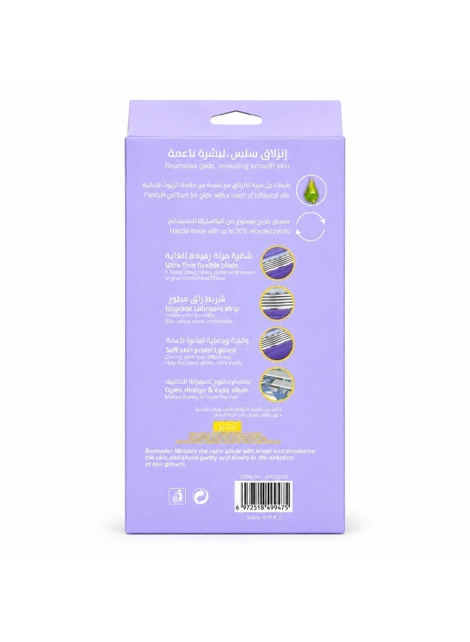 Wetell Comfortglide Spa Breeze Women Purple Razor WT202520 (Set of 1 Handle & 2 Blades) - Image 2