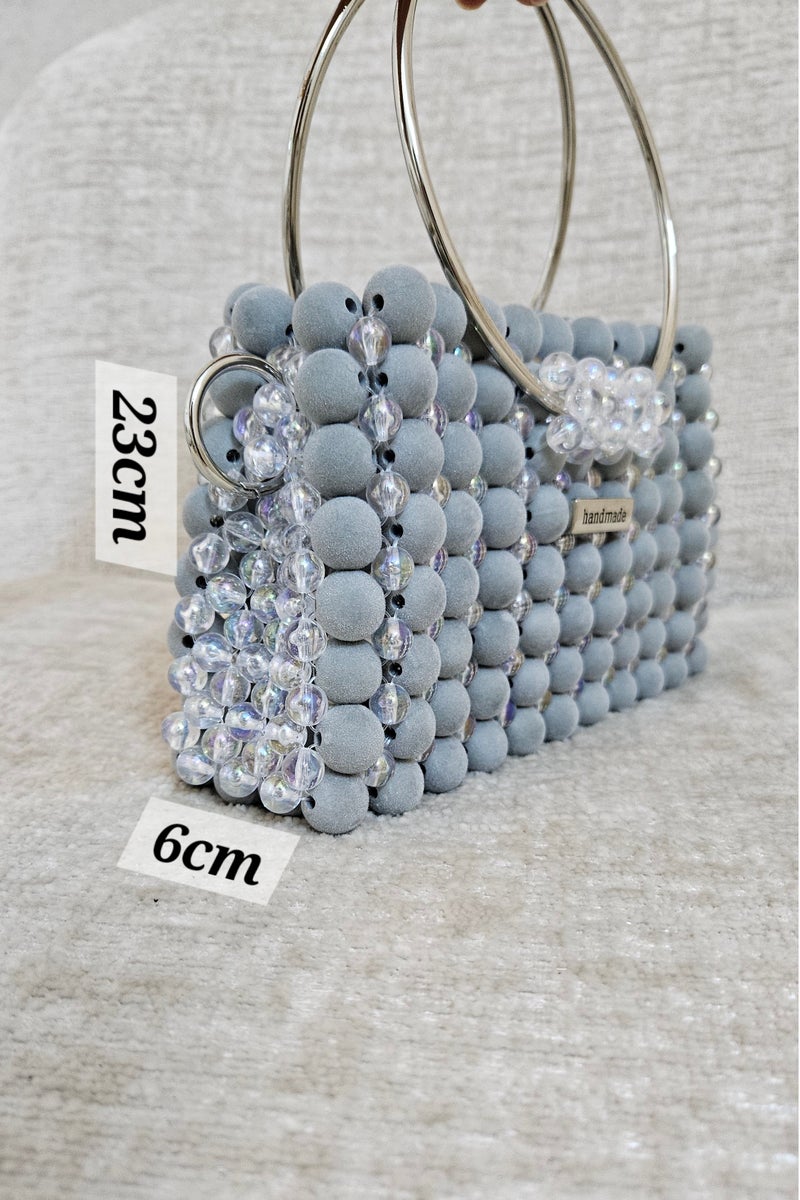 Handmade Pearl beaded hand/ shoulder/ crossbody bag for women - Image 5