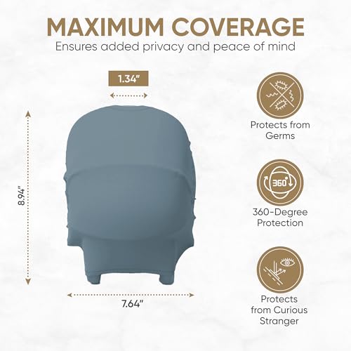 MOZAH Baby Multi-Use Cover: 9-in-1 Car Seat & More Covers - Nursing, Shopping Cart, High Chair - Blue Mirage - Image 2