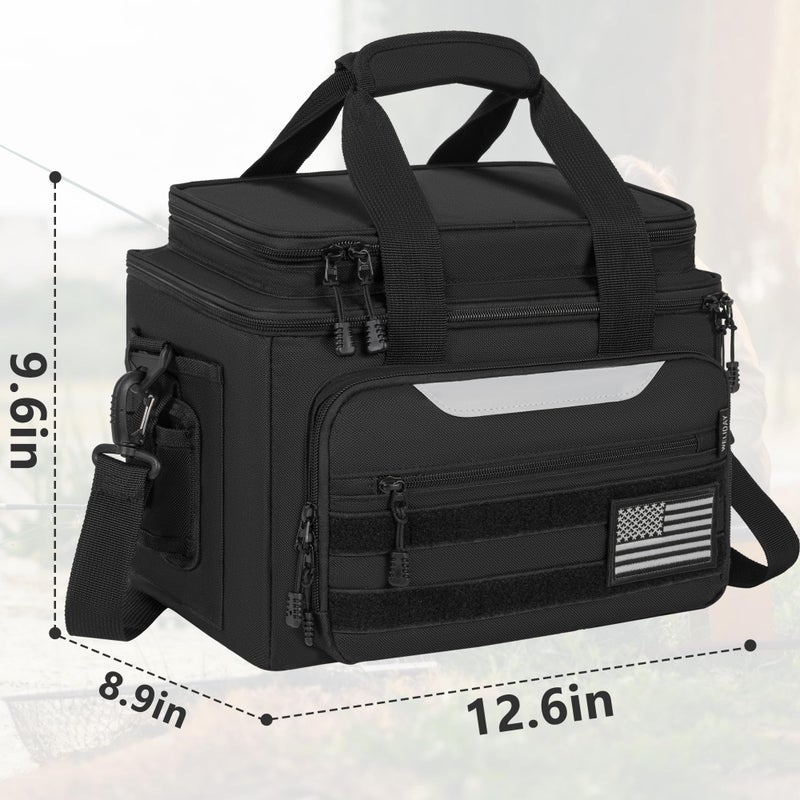 WELIDAY Fishing Tackle Bags (Bag Only), Hold the 3600 Model Fishing Tackle Box, Saltwater and Freshwater Fishing Bag with Padded Shoulder Strap, Water Resistant Universal Outdoor Carrying Bag, Black - Image 4