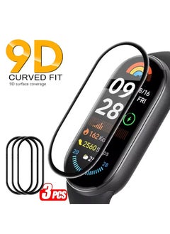 يوك 3 قطع واقي شاشة لساعة Xiaomi Smart Band 9، طبقة شفافة ناعمة ومضادة للخدش بتغطية كاملة  - Image 1