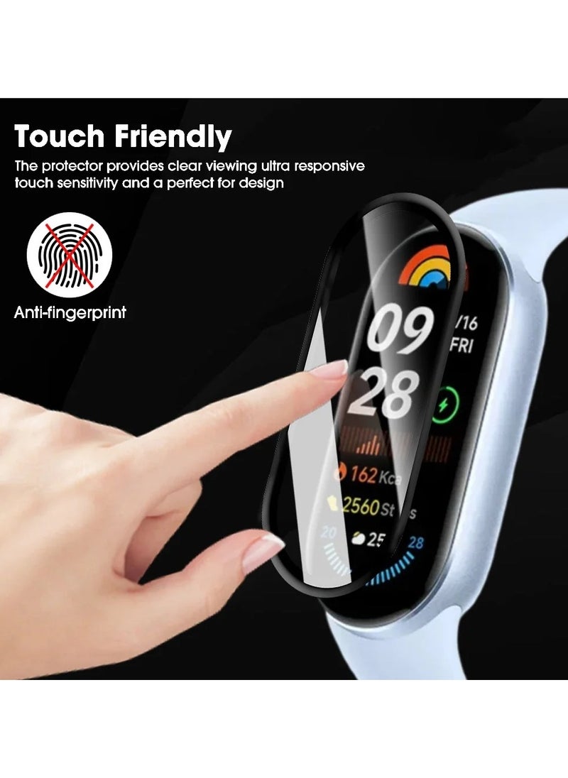 3 Pcs Screen Protector for Xiaomi Smart Band 9, Curved Full Coverage Anti-Scratch Clear Soft Film