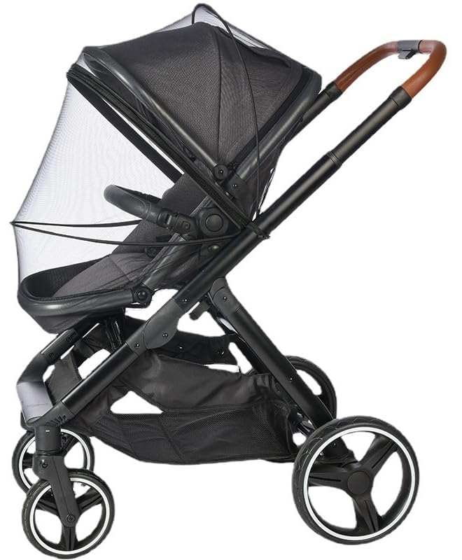 WVMKOR Baby Stroller Mosquito Net Universal Breathable Stroller Canopy Cover with Mosquito Netting for Infant Toddler Pushchair (Black) - Image 3