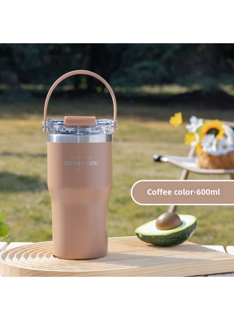 Arabest Stainless Steel Insulated Tumbler for Men and Women 600ml brown