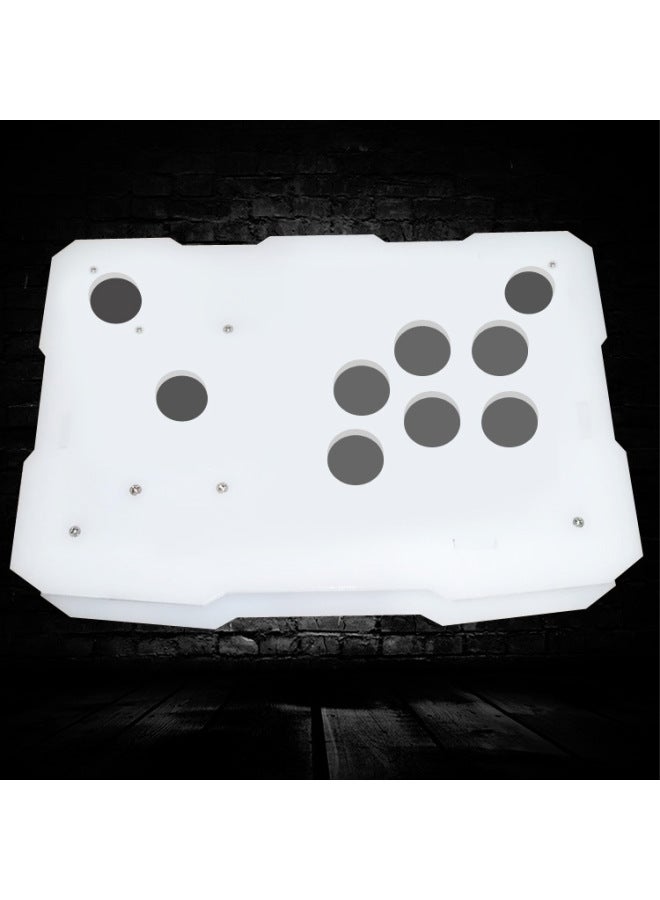 Transparent Rocker Shell Rocker Outer Frame Rocker Shell Arcade Frame Rocker DIY Accessories King Of Fighters Arcade-Product Color:White Acrylic Frame Six-button Arc  - Image 1