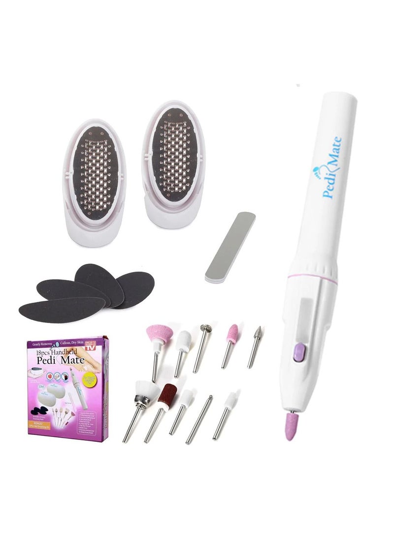 Pedi Mate 18pcs/Set Pedimate Set Handheld Pedi Mate Pedicure Nail Care Kit 18 in 1 - Image 1