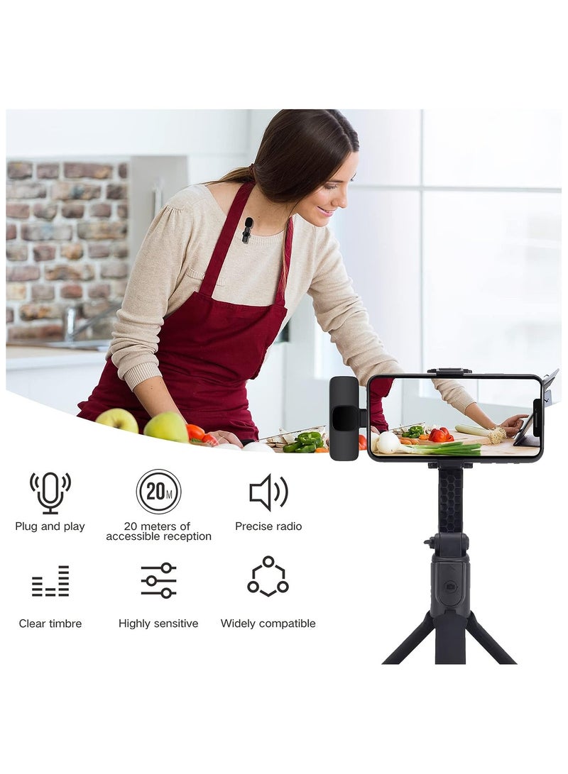 NNEWVANTE Wireless Microphone for iPhone, iPad, Wireless Clip Microphone, Recording Microphone, Wireless Lavalier Microphone, Mini Microphone, Professional Microphone, Studio Microphone - Image 2