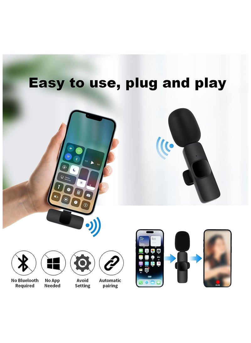 NNEWVANTE Wireless Microphone for iPhone, iPad, Wireless Clip Microphone, Recording Microphone, Wireless Lavalier Microphone, Mini Microphone, Professional Microphone, Studio Microphone - Image 4