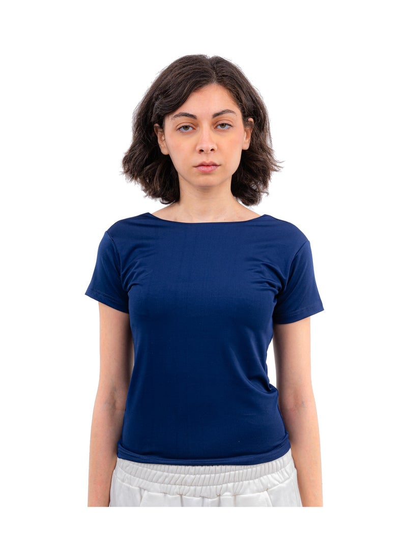 CTRL Initials Backless Short Sleeves Top - Women - Image 2