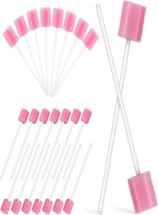 MJ Talk Tools® 50pcs Disposable Oral Care Swabs, Oral Swabs For Speech Therapy, Toothette Oral Swabs, Mouth Oral Swabs (Pink) - Image 1