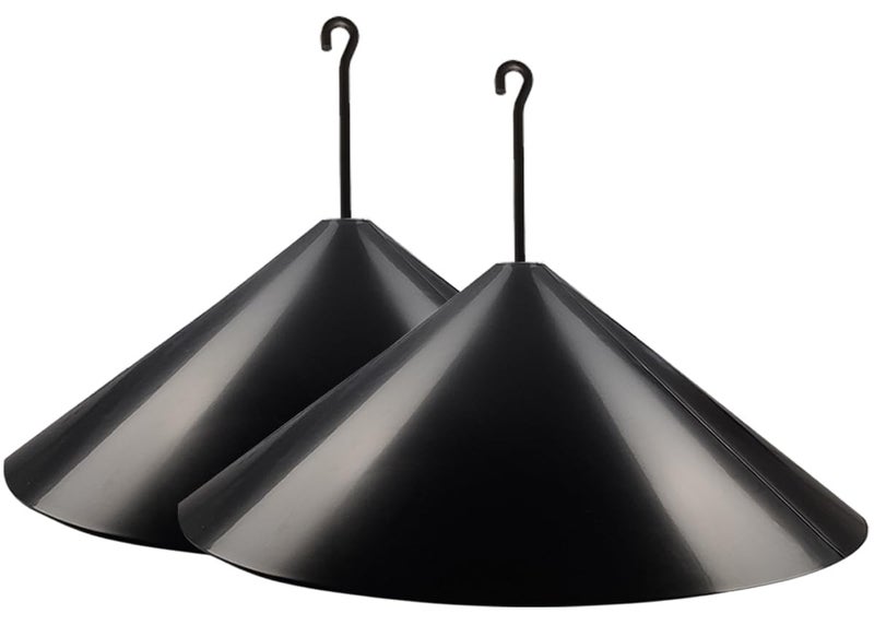 Garbuildman Squirrel Baffle for Bird Feeder Pole, Outside Hanging Mount Bird House Guard for Outdoor Shepherdâ€™s Hook,19 Inch Diameter, 2 Packs - Image 1