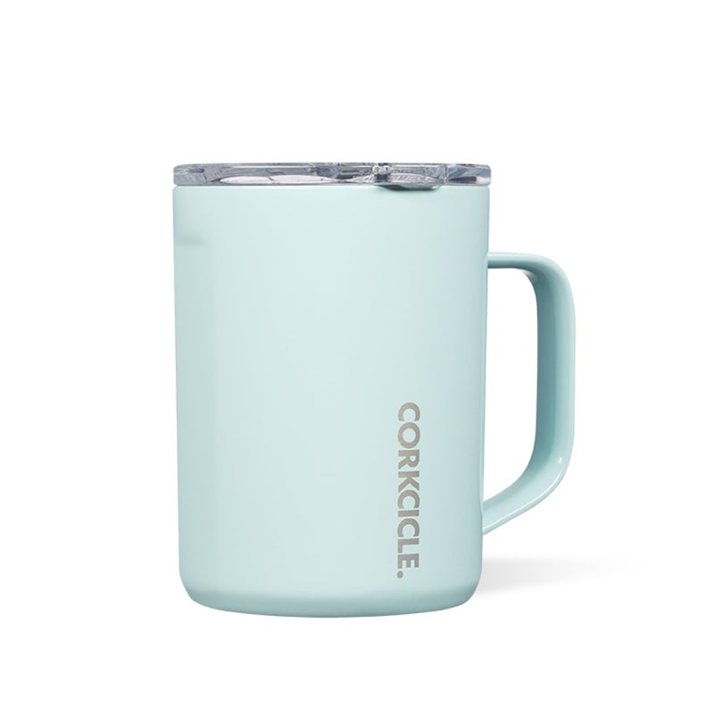 Corkcicle Classic Coffee Mug - Triple Insulated Stainless Steel for Travel - Shatter-Proof Lid - Keeps Drink Hot Over 3 Hours - Holiday Mug Gift - Great for Gifting Warmth - 16 oz - Powder Blue - Image 1