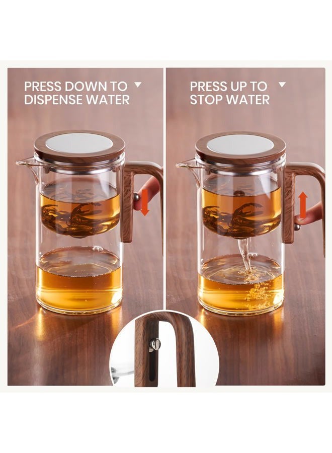 MACTANO Enchant Tea Pot, Magic Witchcraft Enchanted Long Spout Glass Teapot with Strainer -595ML - Image 2