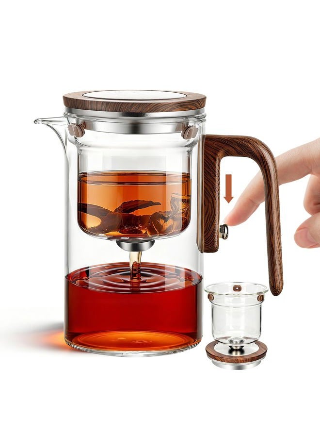 MACTANO Enchant Tea Pot, Magic Witchcraft Enchanted Long Spout Glass Teapot with Strainer -595ML - Image 1