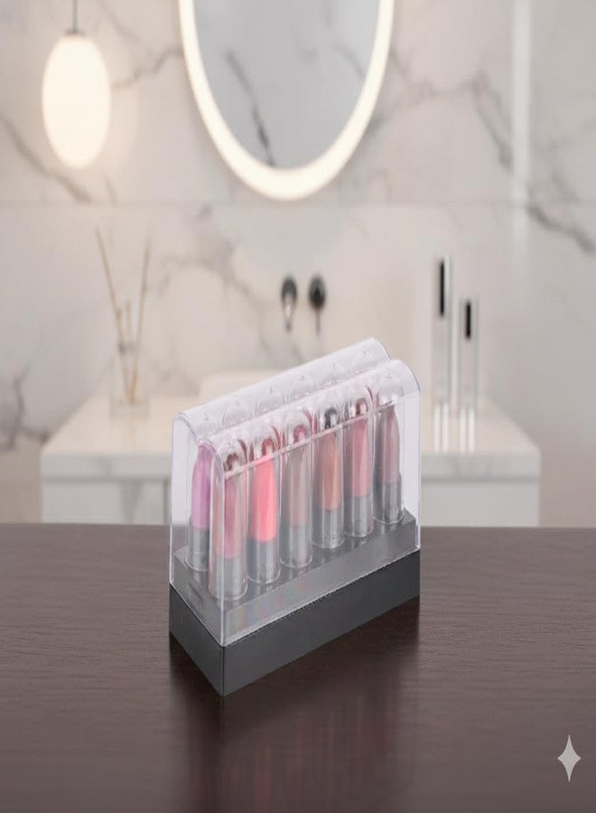 بينر مجموعة أحمر شفاه صغيرة غير لامعة، من مجموعة بينر، 12 لونًا غنيًا بالصبغة، حجم مناسب للسفر، ألوان من النيود إلى الأحمر الجريء - Image 1