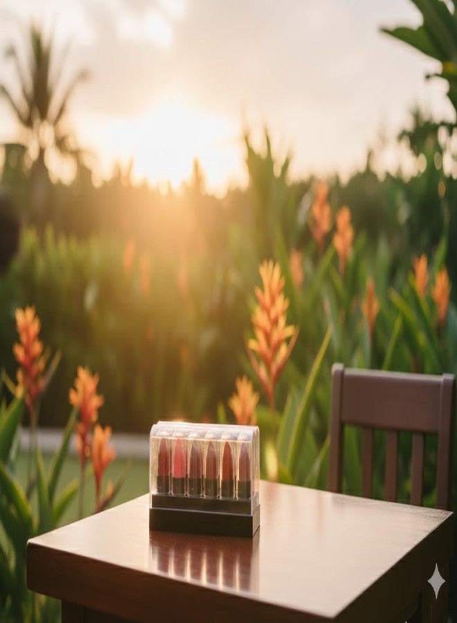 بينر مجموعة أحمر شفاه صغيرة غير لامعة، من مجموعة بينر، 12 لونًا غنيًا بالصبغة، حجم مناسب للسفر، ألوان من النيود إلى الأحمر الجريء - Image 4